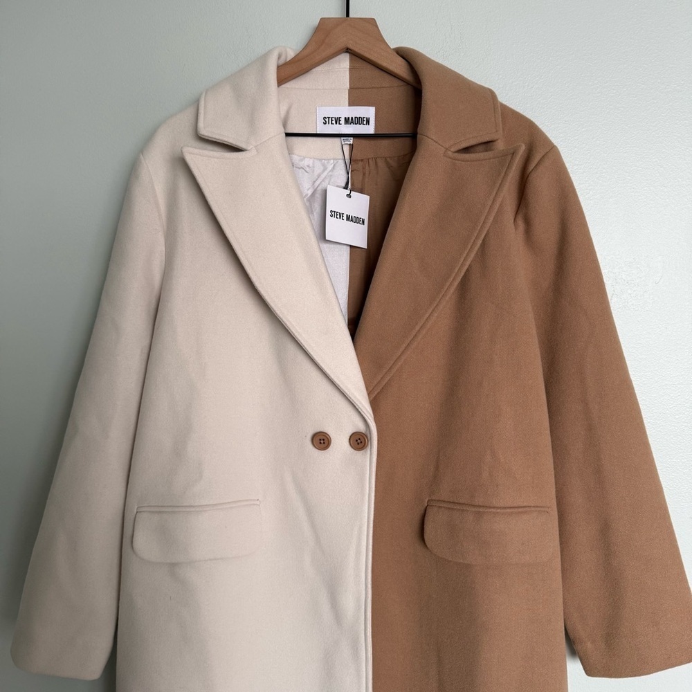 Steve Madden Caroline Colorblock Coat - Picture 4 of 7